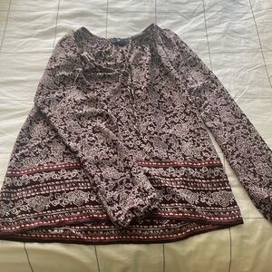 Deep purple paisley Gap blouse